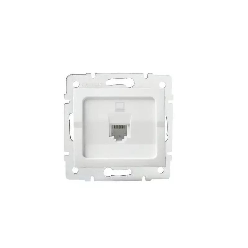 Prise Réseau Ethernet RJ45 CAT5e Encastrable LOGI Blanc