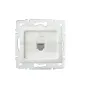 Prise Réseau Ethernet RJ45 CAT5e Encastrable LOGI Blanc