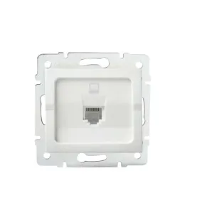 Prise Réseau Ethernet RJ45 CAT5e Encastrable LOGI Blanc