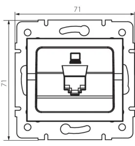 Prise Réseau Ethernet RJ45 CAT5e Encastrable LOGI Blanc