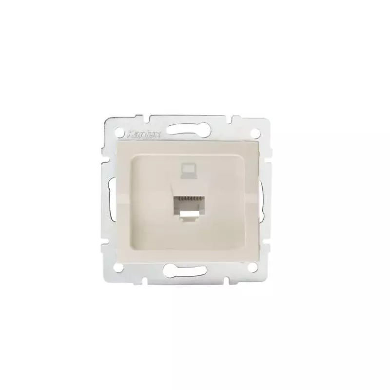 Prise Réseau Ethernet RJ45 CAT5e Encastrable LOGI Crème