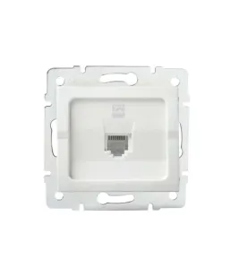 Prise Réseau Ethernet RJ45 CAT6 Encastrable LOGI Blanc