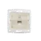 Prise Réseau Ethernet RJ45 CAT6 Encastrable LOGI Crème