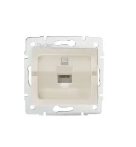 Prise Réseau Ethernet RJ45 CAT6 Encastrable LOGI Crème