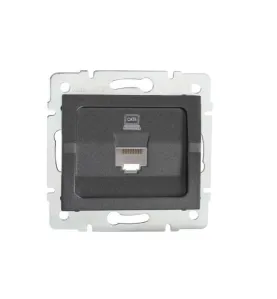 Prise Réseau Ethernet RJ45 CAT6 Encastrable LOGI Graphite