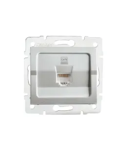 Prise Réseau Ethernet RJ45 CAT6 Encastrable LOGI Argent