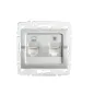 Prise RJ45 CAT5e + RJ11 Encastrable LOGI Argent