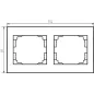 Cadre Double Horizontal LOGI Blanc