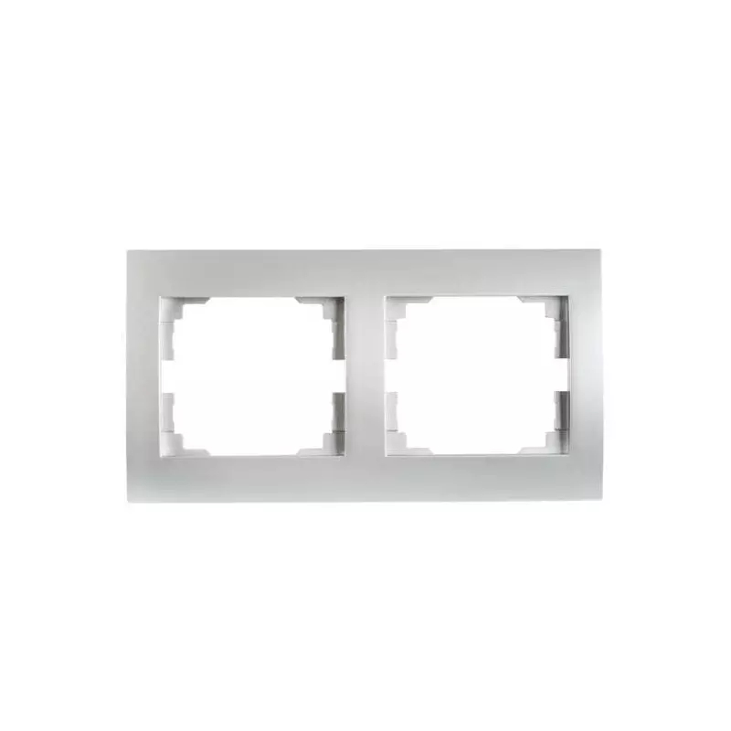 Cadre Double Horizontal LOGI Argent