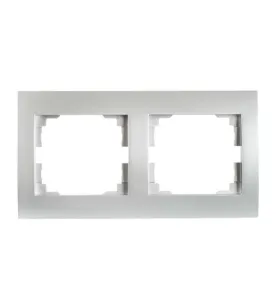 Cadre Double Horizontal LOGI Argent