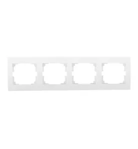 Cadre 4 Slots Horizontal LOGI Blanc