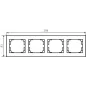 Cadre 4 Slots Horizontal LOGI Graphite