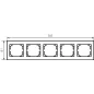 Cadre 5 Slots Horizontal LOGI Graphite