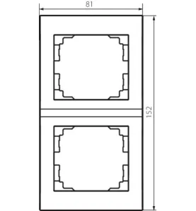 Cadre Double Vertical LOGI Blanc