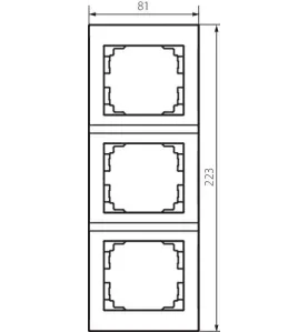 Cadre Triple Vertical LOGI Graphite