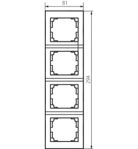 Cadre 4 Slots Vertical LOGI Blanc