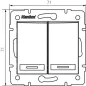 Interrupteur Encastrable Double DOMO Graphite