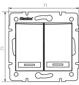 Interrupteur Encastrable Double DOMO Graphite