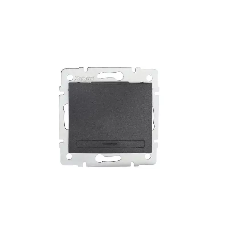 Bouton Poussoir Encastrable Simple DOMO Graphite