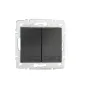 Bouton Poussoir Encastrable Double DOMO Graphite