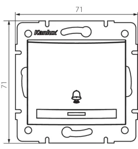 Bouton Poussoir Encastrable pour Sonnette DOMO Crème