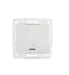 Bouton Poussoir Encastrable pour Sonnette avec Témoin LED DOMO Blanc