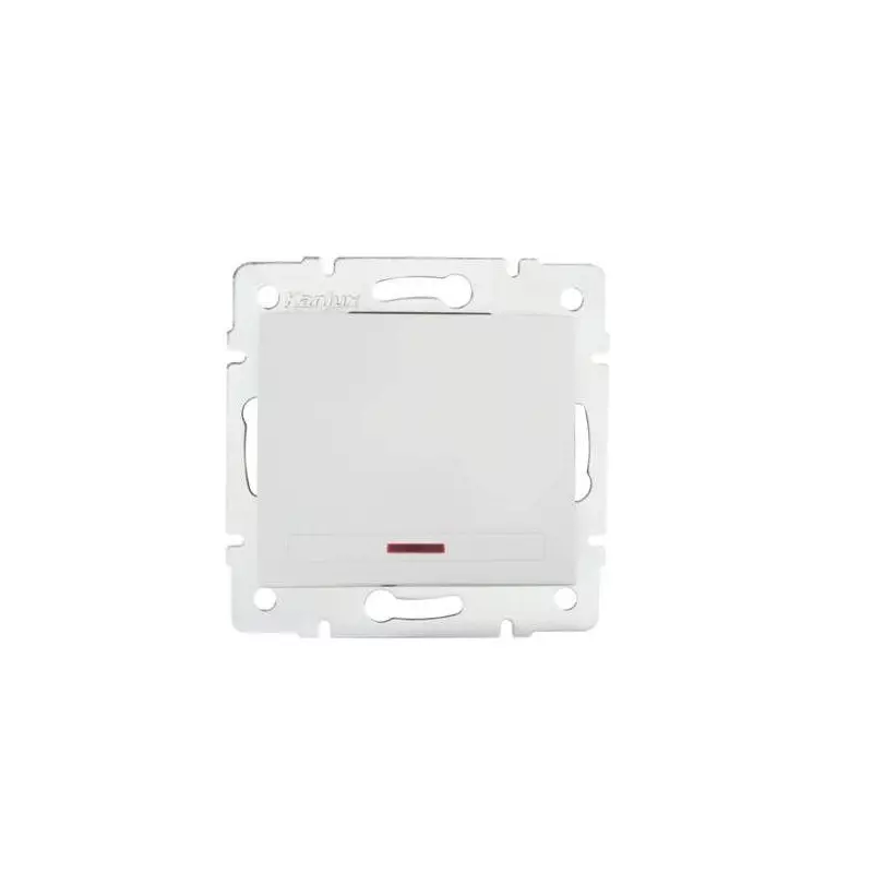 Interrupteur Encastrable Simple avec Témoin LED DOMO Blanc