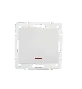 Interrupteur Encastrable Simple avec Témoin LED DOMO Blanc