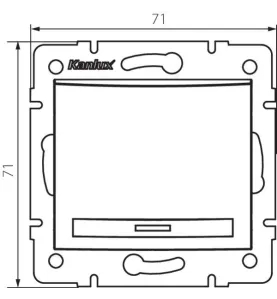 Interrupteur Encastrable Simple avec Témoin LED DOMO Blanc