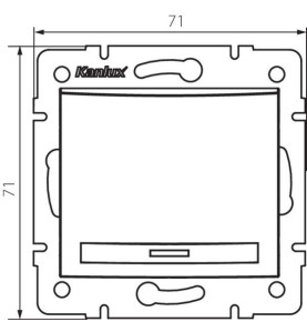 Interrupteur Encastrable Simple avec Témoin LED DOMO Argent