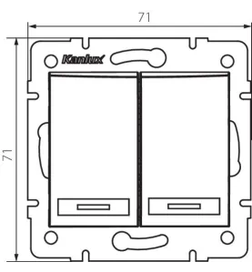 Interrupteur Encastrable Double avec Voyant Lumineux LED DOMO Crème