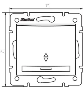 Interrupteur Encastrable Va-et-Vient Simple avec Témoin DOMO Blanc Perlé