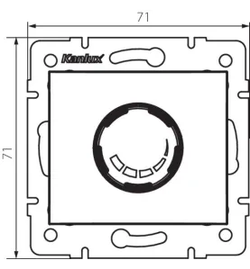 Variateur Rotatif Encastrable 100-500W DOMO Crème