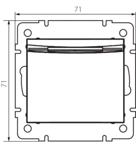 Interrupteur pour Carte Clé Hotel Encastrable DOMO Graphite