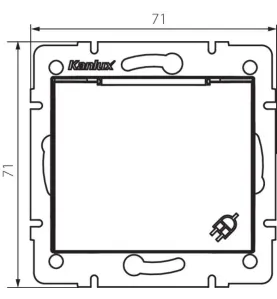 Prise avec Clapet Étanche IP44 Encastrable DOMO Graphite