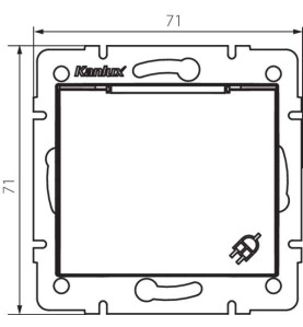 Prise avec Clapet Étanche IP44 Encastrable DOMO Argent