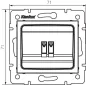 Prise Haut-parleur Encastrable DOMO Graphite