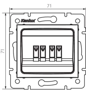 Double Prise Haut-parleur Encastrable DOMO Graphite