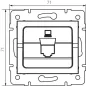 Adaptateur Réseau Ethernet RJ45 Encastrable LOGI Blanc