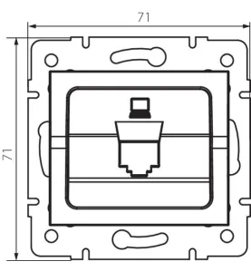 Adaptateur Réseau Ethernet RJ45 Encastrable LOGI Blanc