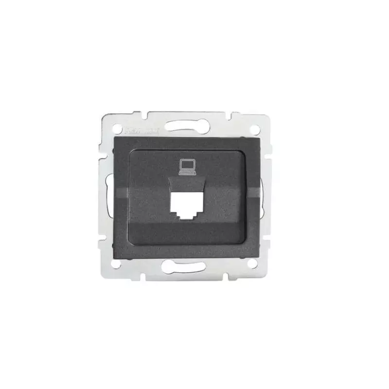 Adaptateur Réseau Ethernet RJ45 Encastrable LOGI Graphite