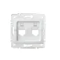 Adaptateur Réseau Ethernet 2xRJ45 Encastrable LOGI Blanc