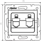 Adaptateur Réseau Ethernet 2xRJ45 Encastrable LOGI Blanc