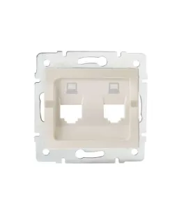 Adaptateur Réseau Ethernet 2xRJ45 Encastrable LOGI Crème