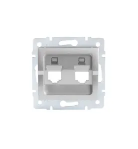 Adaptateur Réseau Ethernet 2xRJ45 Encastrable LOGI Argent