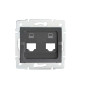 Adaptateur Réseau Ethernet 2xRJ45 Encastrable LOGI Graphite