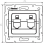 Adaptateur Réseau Ethernet 2xRJ45 Encastrable LOGI Graphite