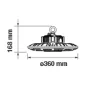 Cloche Highbay LED  V-TAC 150W 18000lm, 120° - Blanc Naturel 4500K