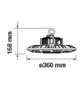 Highbay LED éclairage industriel 150W