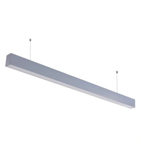 Réglette LED Fine Argentée Suspendue 40W Linkable 1200mm Blanc Naturel 4000K